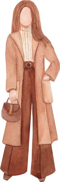 Autumn fashion girl illustration. Fall outfit